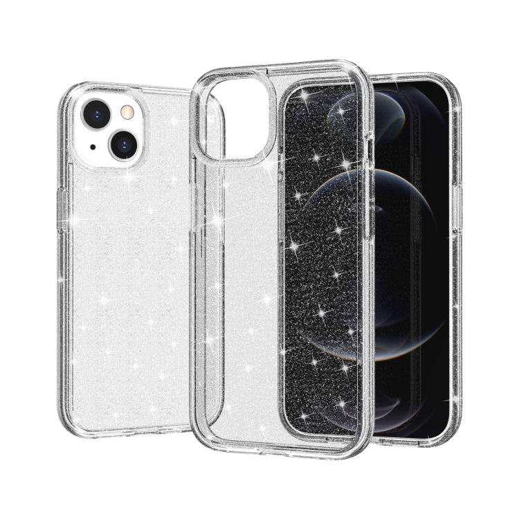 For iPhone 13 Shockproof Terminator Style Glitter Powder Protective Case
