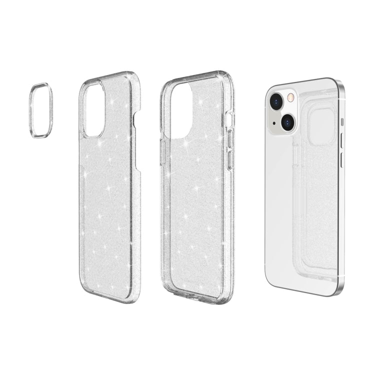 For iPhone 13 Shockproof Terminator Style Glitter Powder Protective Case