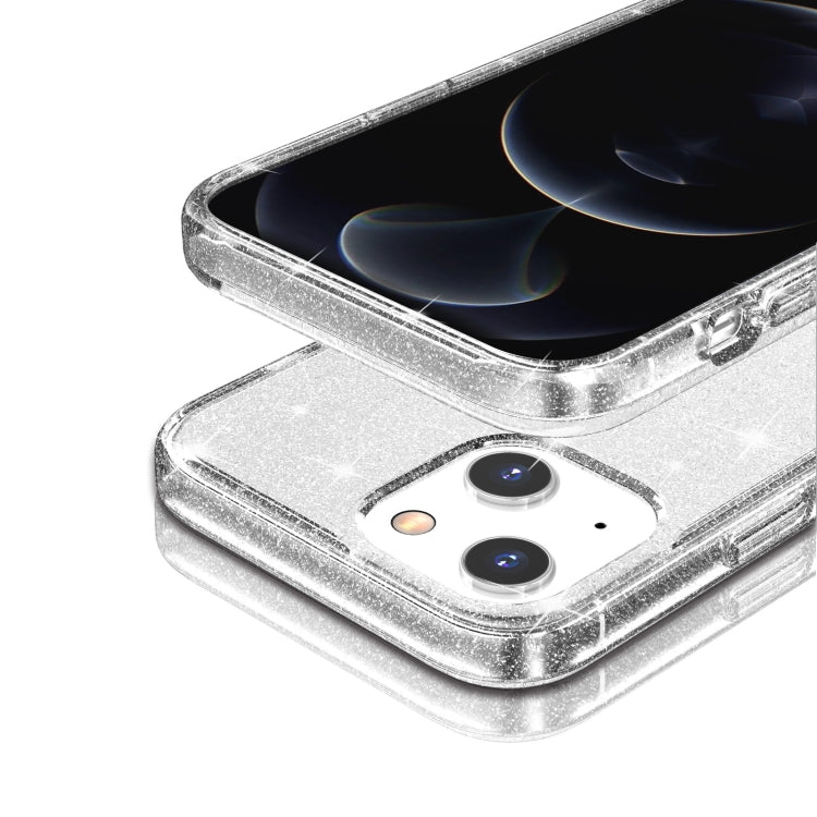 For iPhone 13 Shockproof Terminator Style Glitter Powder Protective Case