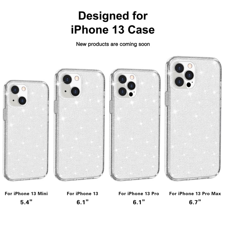 For iPhone 13 Shockproof Terminator Style Glitter Powder Protective Case