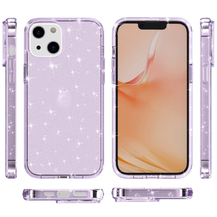 For iPhone 13 Shockproof Terminator Style Glitter Powder Protective Case
