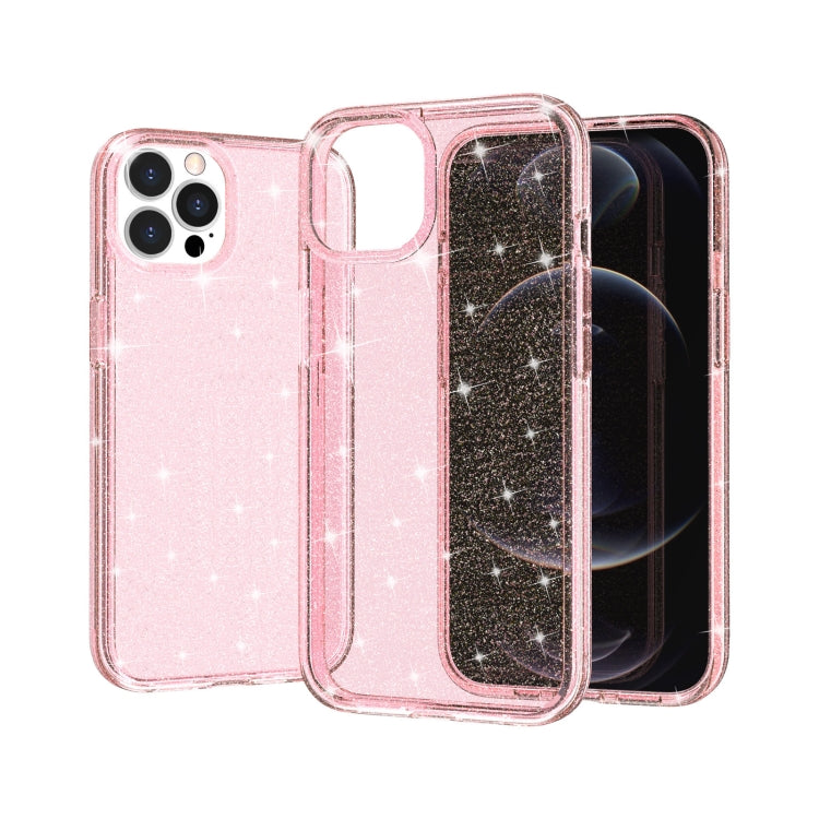 For iPhone 13 Pro Max Shockproof Terminator Style Glitter Powder Protective Case
