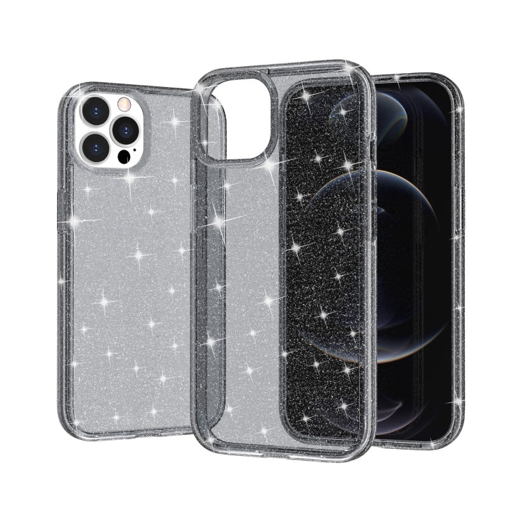 For iPhone 13 Pro Max Shockproof Terminator Style Glitter Powder Protective Case