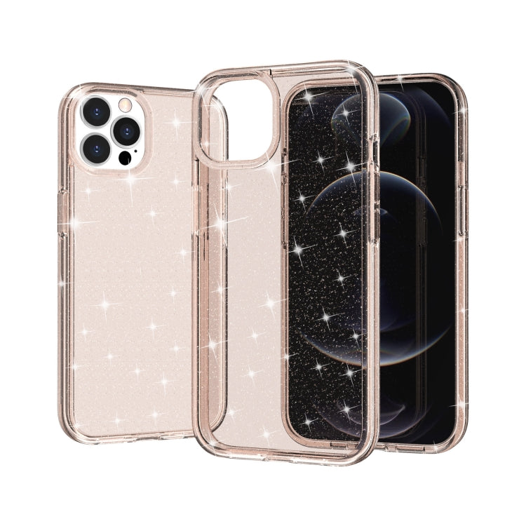 For iPhone 13 Pro Max Shockproof Terminator Style Glitter Powder Protective Case