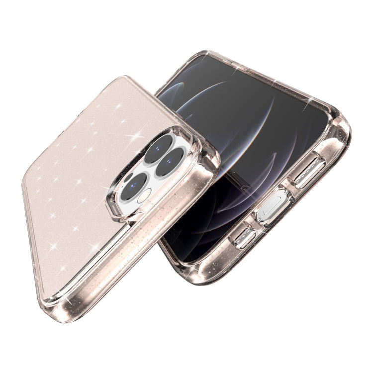 For iPhone 13 Pro Max Shockproof Terminator Style Glitter Powder Protective Case