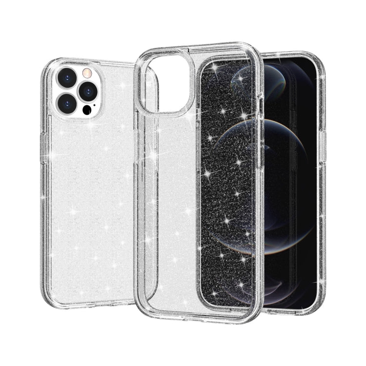 For iPhone 13 Pro Max Shockproof Terminator Style Glitter Powder Protective Case
