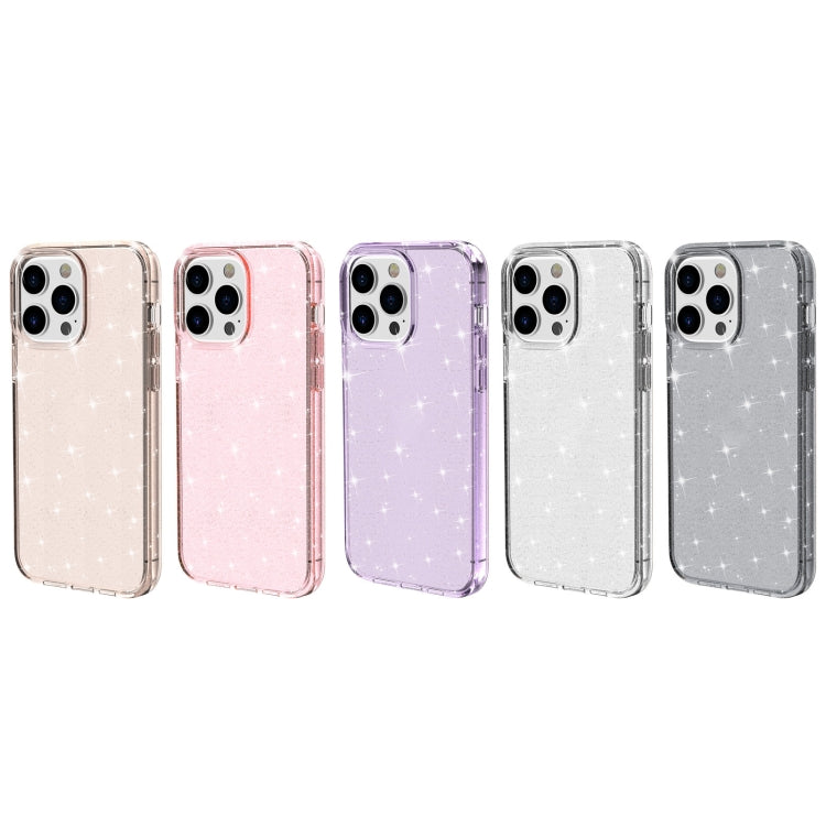 For iPhone 13 Pro Max Shockproof Terminator Style Glitter Powder Protective Case