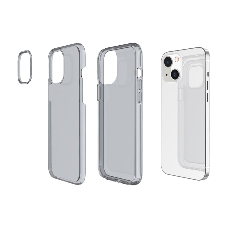 For iPhone 13 mini Shockproof Terminator Style Transparent Protective Case