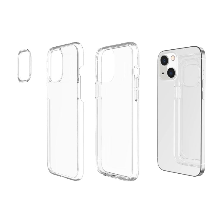 For iPhone 13 mini Shockproof Terminator Style Transparent Protective Case