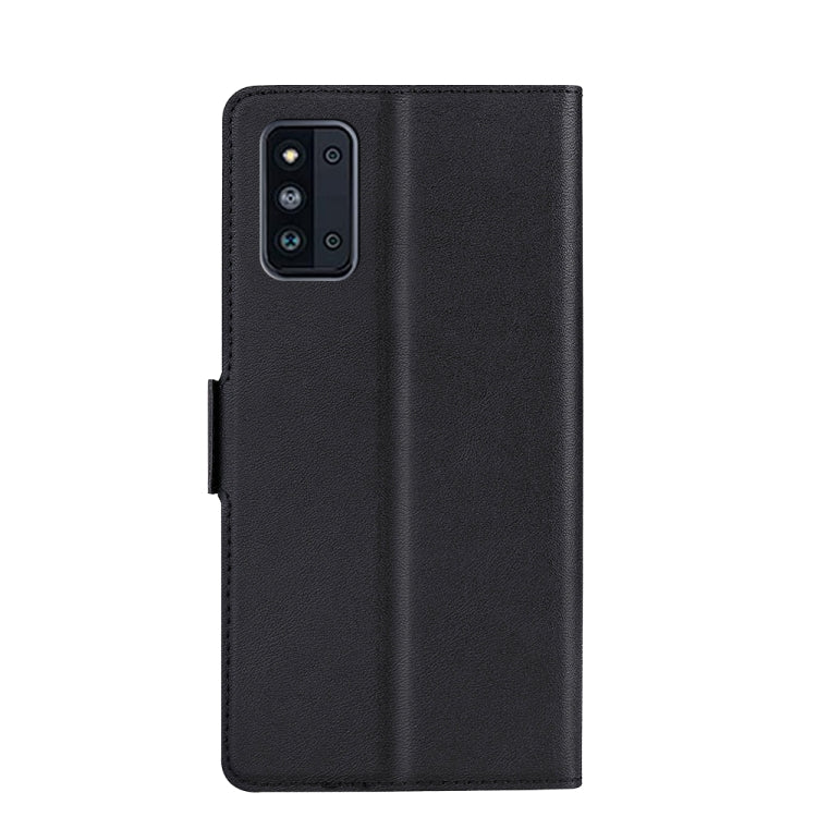 For Samsung Galaxy F52 5G Ultra-thin Voltage Side Buckle PU + TPU Horizontal Flip Leather Case with Holder & Card Slot