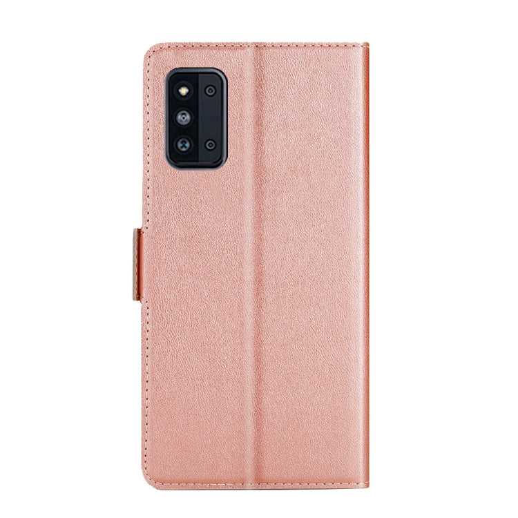 For Samsung Galaxy F52 5G Ultra-thin Voltage Side Buckle PU + TPU Horizontal Flip Leather Case with Holder & Card Slot