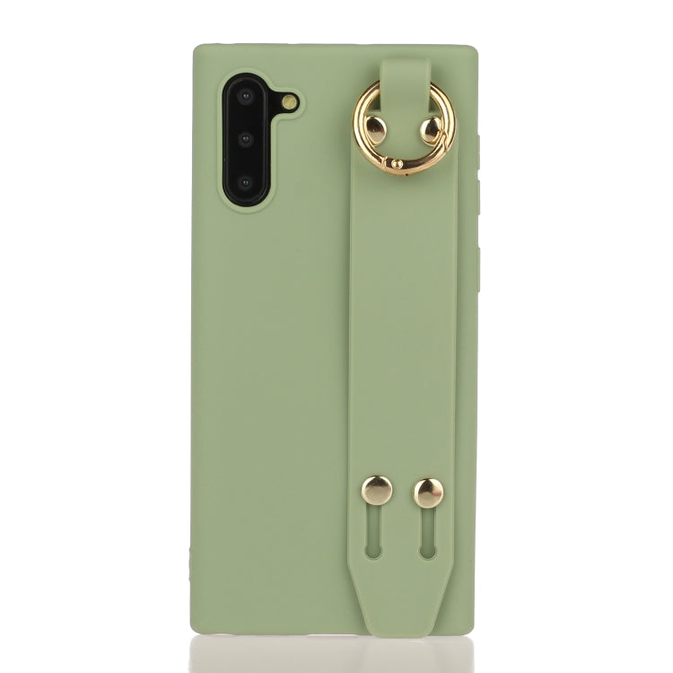 For Galaxy Note10 Shockproof Solid Color TPU Case with Wristband