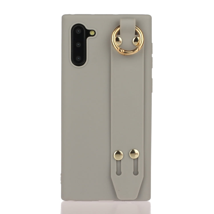 For Galaxy Note10 Shockproof Solid Color TPU Case with Wristband