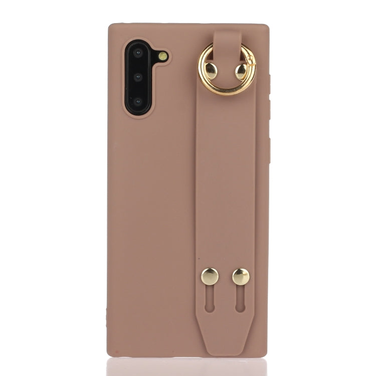 For Galaxy Note10 Shockproof Solid Color TPU Case with Wristband