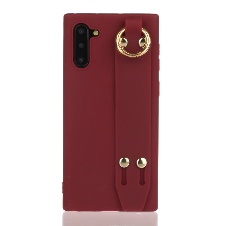 For Galaxy Note10 Shockproof Solid Color TPU Case with Wristband