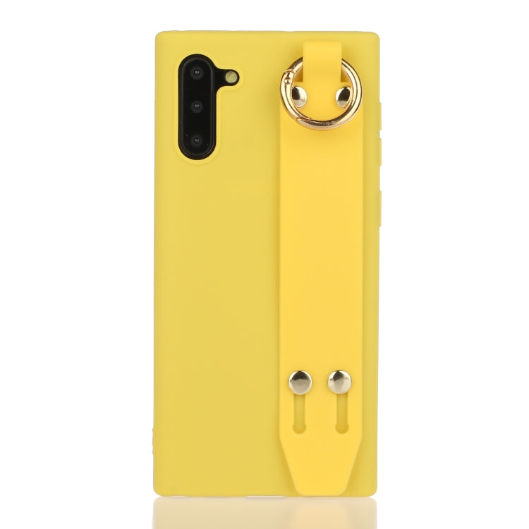For Galaxy Note10 Shockproof Solid Color TPU Case with Wristband
