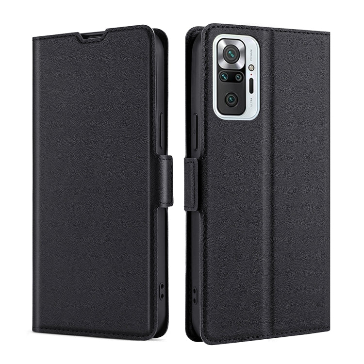 For Xiaomi Redmi Note 10 Pro / Note 10 Pro Max Ultra-thin Voltage Side Buckle PU + TPU Horizontal Flip Leather Case with Holder & Card Slot