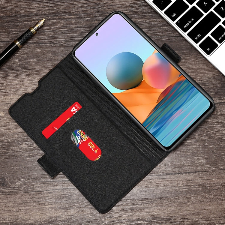 For Xiaomi Redmi Note 10 Pro / Note 10 Pro Max Ultra-thin Voltage Side Buckle PU + TPU Horizontal Flip Leather Case with Holder & Card Slot