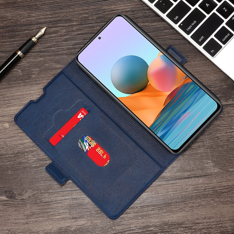 For Xiaomi Redmi Note 10 Pro / Note 10 Pro Max Ultra-thin Voltage Side Buckle PU + TPU Horizontal Flip Leather Case with Holder & Card Slot