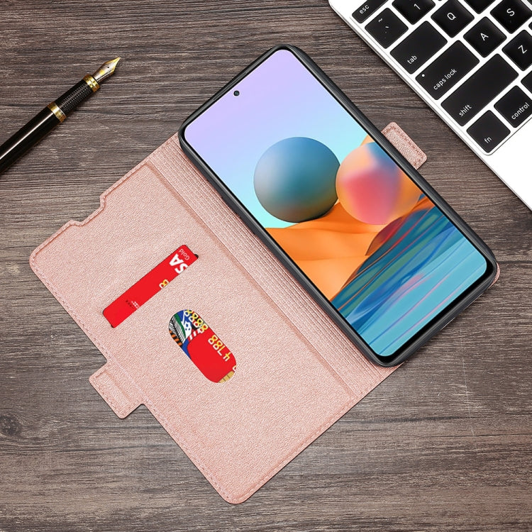 For Xiaomi Redmi Note 10 Pro / Note 10 Pro Max Ultra-thin Voltage Side Buckle PU + TPU Horizontal Flip Leather Case with Holder & Card Slot