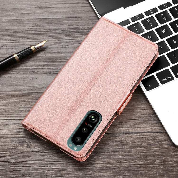 For Sony Xperia 5 III Ultra-thin Voltage Side Buckle PU + TPU Horizontal Flip Leather Case with Holder & Card Slot