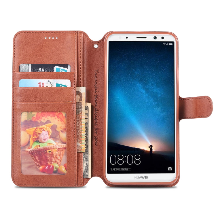 For Huawei Mate10 Lite / Maimang 6 AZNS Calf Texture Magnetic Horizontal Flip PU Leather Case with Holder & Card Slots & Photo Frame