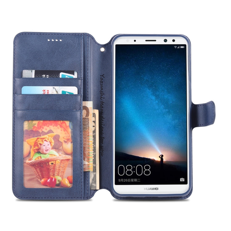 For Huawei Mate10 Lite / Maimang 6 AZNS Calf Texture Magnetic Horizontal Flip PU Leather Case with Holder & Card Slots & Photo Frame