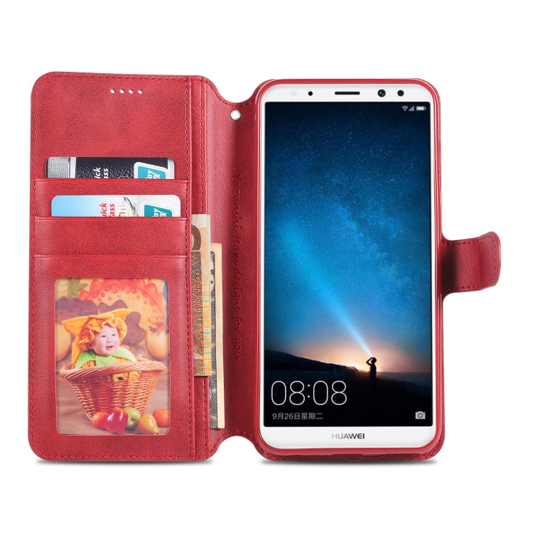 For Huawei Mate10 Lite / Maimang 6 AZNS Calf Texture Magnetic Horizontal Flip PU Leather Case with Holder & Card Slots & Photo Frame
