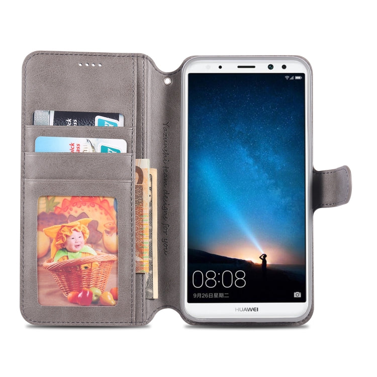 For Huawei Mate10 Lite / Maimang 6 AZNS Calf Texture Magnetic Horizontal Flip PU Leather Case with Holder & Card Slots & Photo Frame