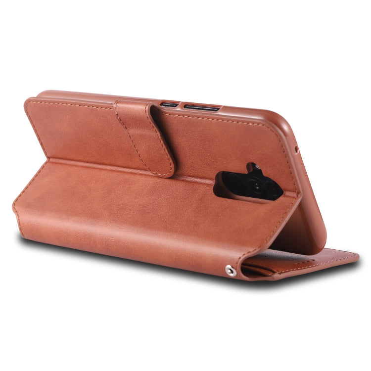 For Huawei Mate 20 Lite / Maimang 7 AZNS Calf Texture Magnetic Horizontal Flip PU Leather Case with Holder & Card Slots & Photo Frame