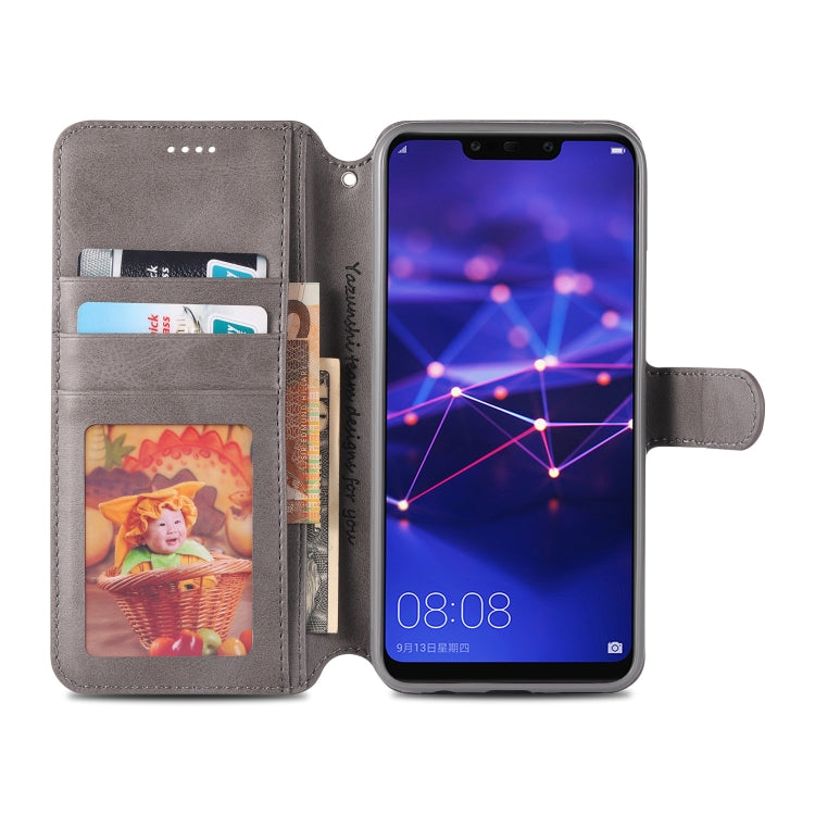 For Huawei Mate 20 Lite / Maimang 7 AZNS Calf Texture Magnetic Horizontal Flip PU Leather Case with Holder & Card Slots & Photo Frame