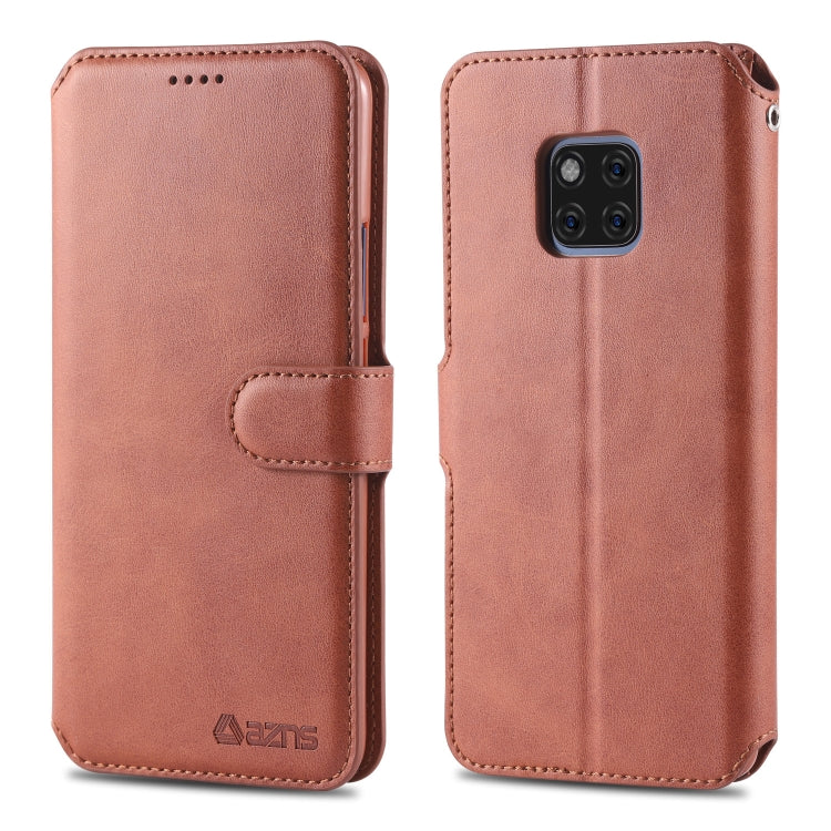 For Huawei Mate 20 Pro AZNS Calf Texture Magnetic Horizontal Flip PU Leather Case with Holder & Card Slots & Photo Frame