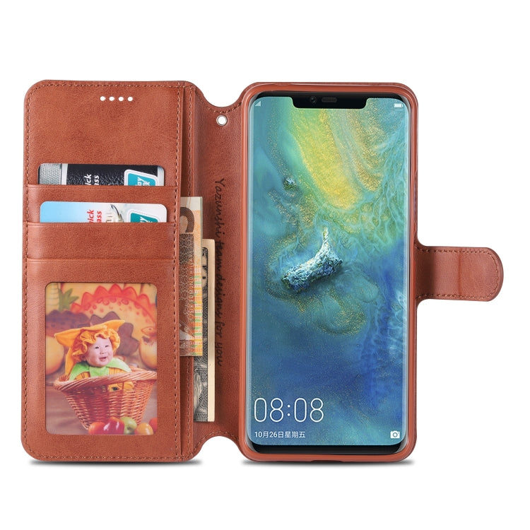 For Huawei Mate 20 Pro AZNS Calf Texture Magnetic Horizontal Flip PU Leather Case with Holder & Card Slots & Photo Frame