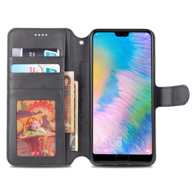 For Huawei P20 AZNS Calf Texture Magnetic Horizontal Flip PU Leather Case with Holder & Card Slots & Photo Frame