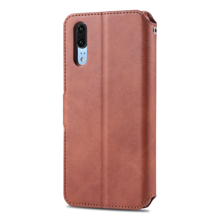 For Huawei P20 AZNS Calf Texture Magnetic Horizontal Flip PU Leather Case with Holder & Card Slots & Photo Frame