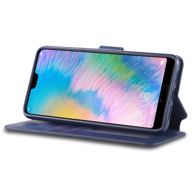 For Huawei P20 AZNS Calf Texture Magnetic Horizontal Flip PU Leather Case with Holder & Card Slots & Photo Frame