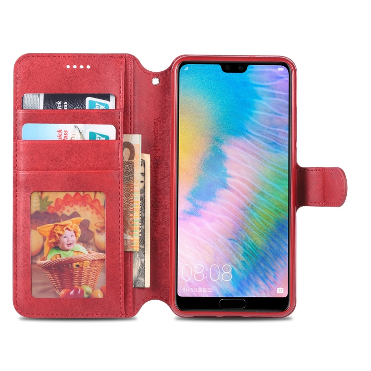 For Huawei P20 AZNS Calf Texture Magnetic Horizontal Flip PU Leather Case with Holder & Card Slots & Photo Frame
