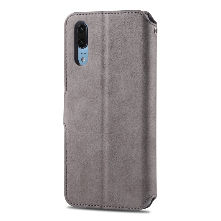 For Huawei P20 AZNS Calf Texture Magnetic Horizontal Flip PU Leather Case with Holder & Card Slots & Photo Frame