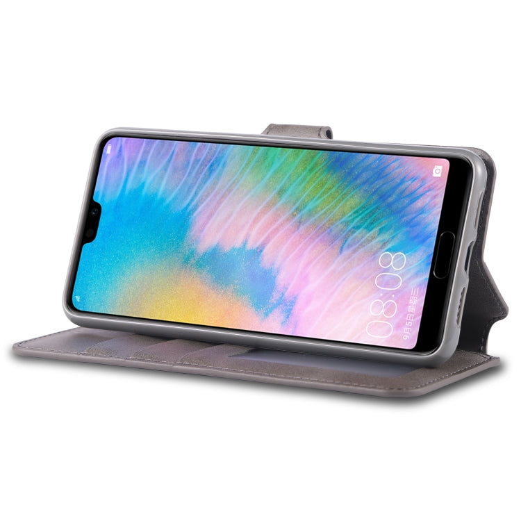 For Huawei P20 AZNS Calf Texture Magnetic Horizontal Flip PU Leather Case with Holder & Card Slots & Photo Frame