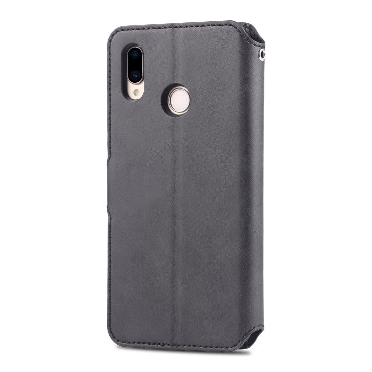 For Huawei P20 Lite AZNS Calf Texture Magnetic Horizontal Flip PU Leather Case with Holder & Card Slots & Photo Frame