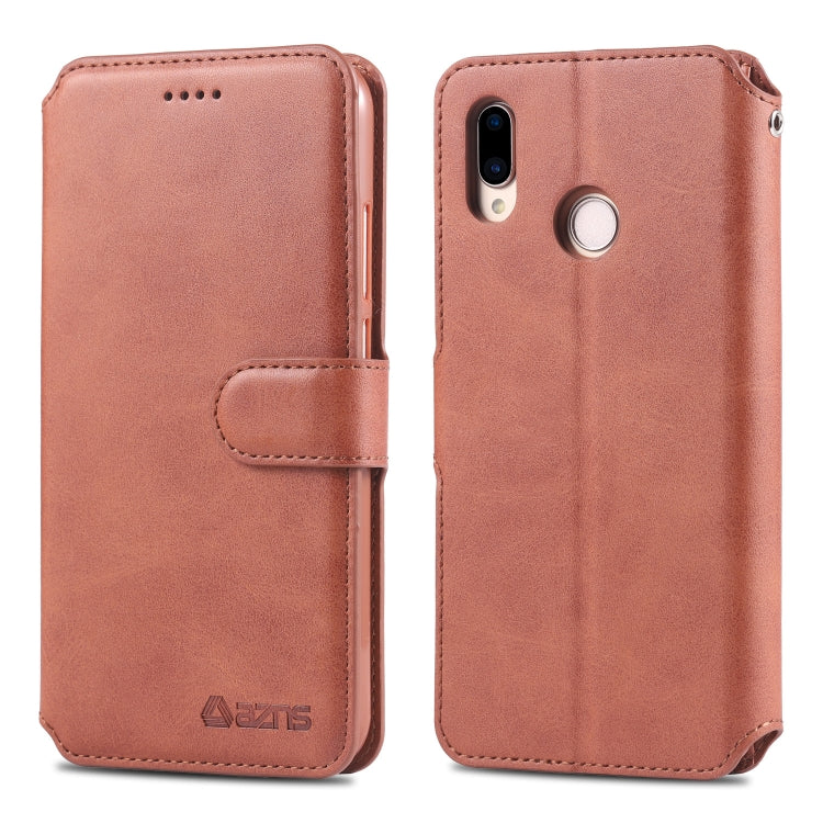 For Huawei P20 Lite AZNS Calf Texture Magnetic Horizontal Flip PU Leather Case with Holder & Card Slots & Photo Frame