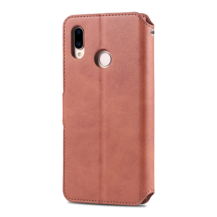 For Huawei P20 Lite AZNS Calf Texture Magnetic Horizontal Flip PU Leather Case with Holder & Card Slots & Photo Frame