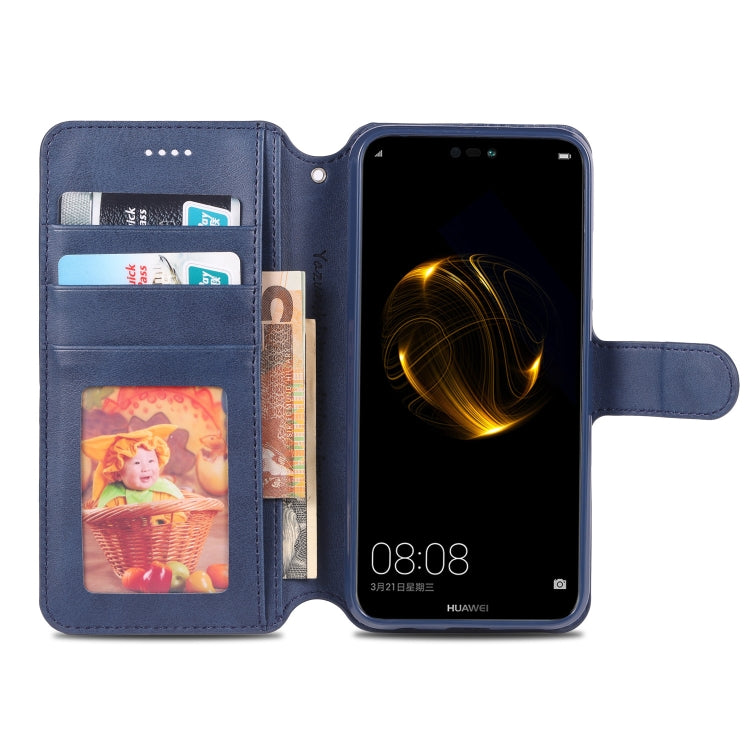 For Huawei P20 Lite AZNS Calf Texture Magnetic Horizontal Flip PU Leather Case with Holder & Card Slots & Photo Frame