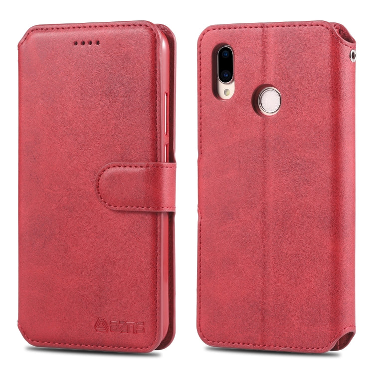 For Huawei P20 Lite AZNS Calf Texture Magnetic Horizontal Flip PU Leather Case with Holder & Card Slots & Photo Frame