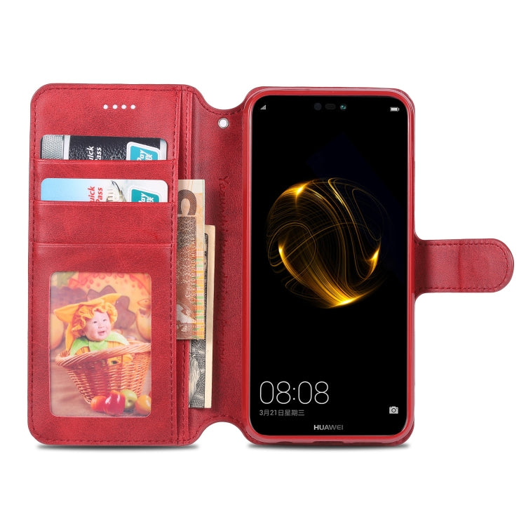 For Huawei P20 Lite AZNS Calf Texture Magnetic Horizontal Flip PU Leather Case with Holder & Card Slots & Photo Frame