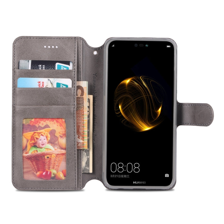 For Huawei P20 Lite AZNS Calf Texture Magnetic Horizontal Flip PU Leather Case with Holder & Card Slots & Photo Frame