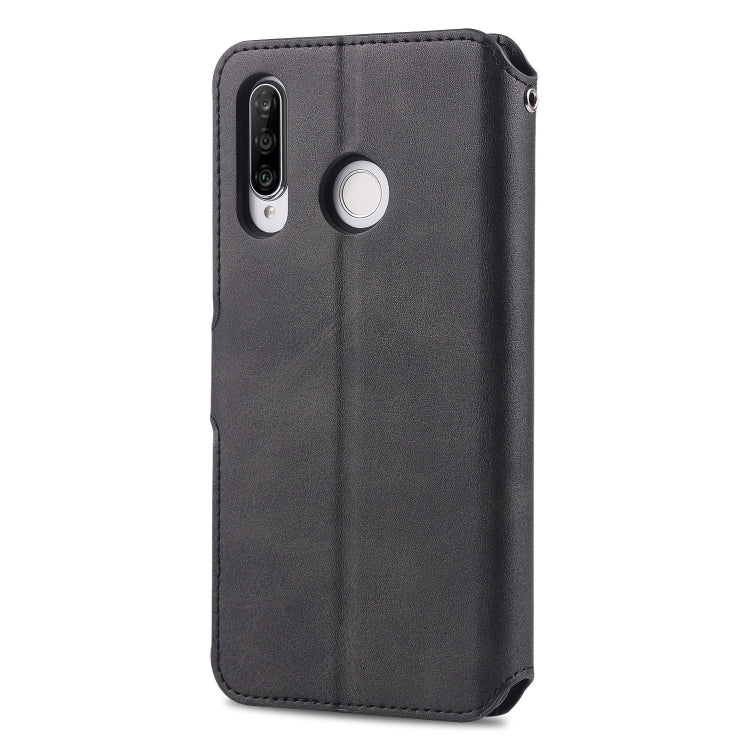 For Huawei P30 Lite / nova 4e AZNS Calf Texture Magnetic Horizontal Flip PU Leather Case with Holder & Card Slots & Photo Frame