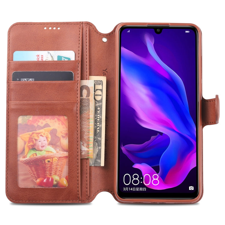 For Huawei P30 Lite / nova 4e AZNS Calf Texture Magnetic Horizontal Flip PU Leather Case with Holder & Card Slots & Photo Frame