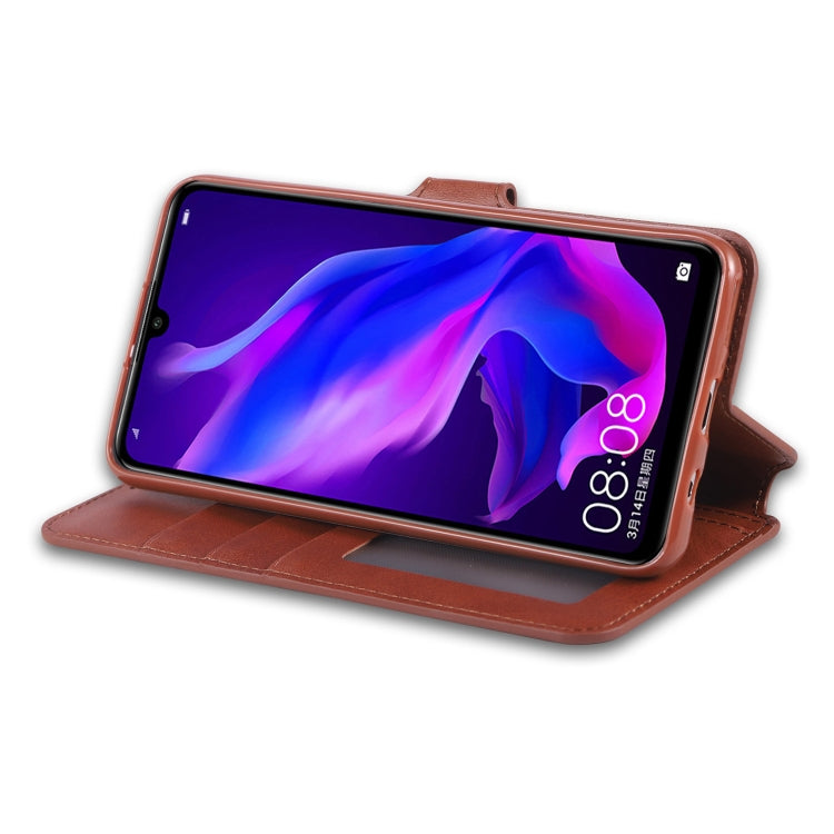 For Huawei P30 Lite / nova 4e AZNS Calf Texture Magnetic Horizontal Flip PU Leather Case with Holder & Card Slots & Photo Frame