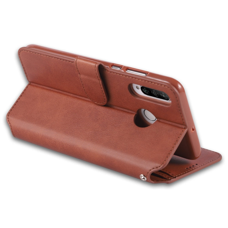 For Huawei P30 Lite / nova 4e AZNS Calf Texture Magnetic Horizontal Flip PU Leather Case with Holder & Card Slots & Photo Frame